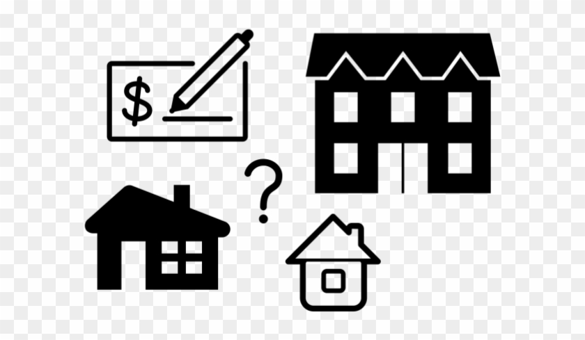 Icons Of A Check Being Written, A Multifamily House, - Build A House Icon #1661643