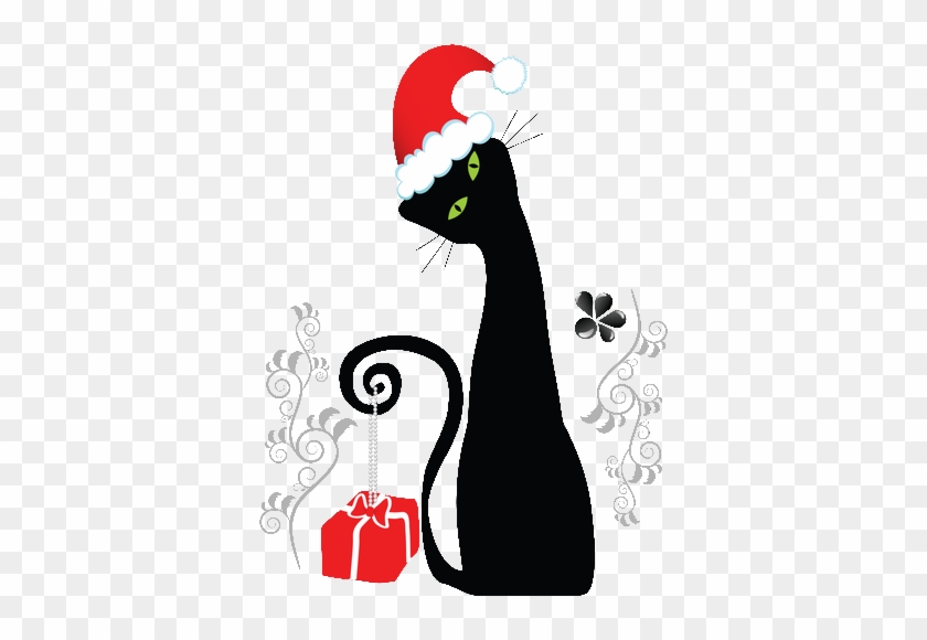 Chatnoel5 - Cartoon Black Cat Christmas #1661678