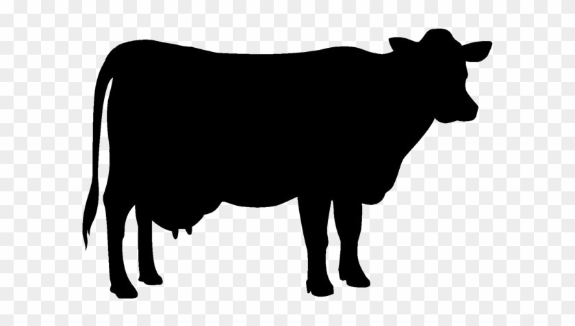 Products Clipart Dairy Industry - Silhouette Cow Clipart Black And White #1661707