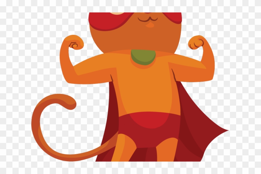 Hero Clipart Cat - Cartoon Superhero Cat #1661716
