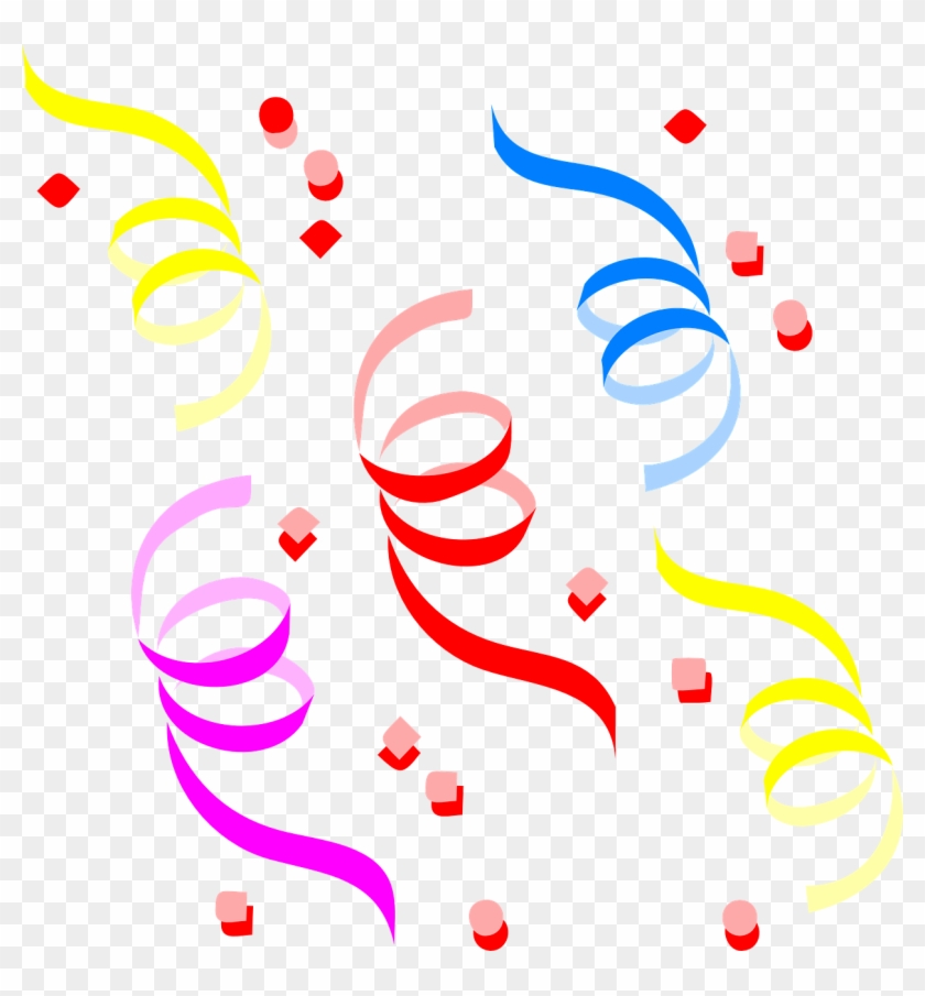 Ribbons Colorful Confetti - Confetes E Serpentinas Png #1661822