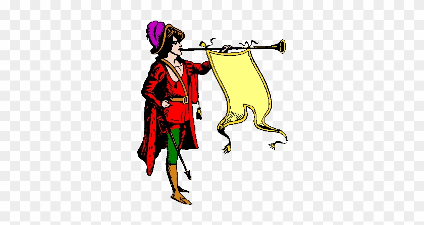 Pin Herald Trumpet Clip Art - Herald Blowing A Horn #1662044