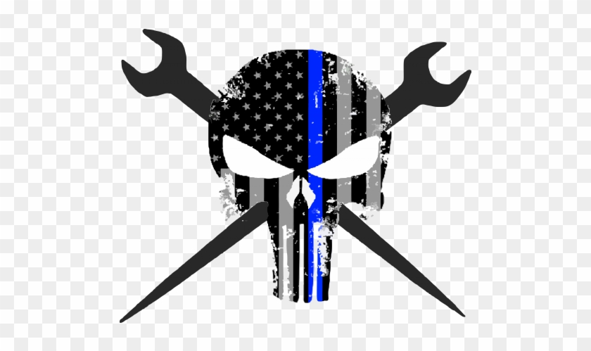 Blue Line Punisher Skull #1662045