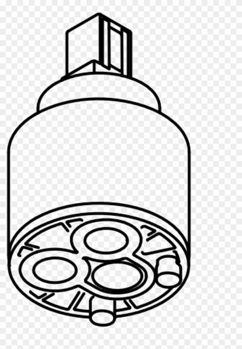 Kohler 1198201 Ceramic Disc Valve Cartridgee - Line Art #1662050