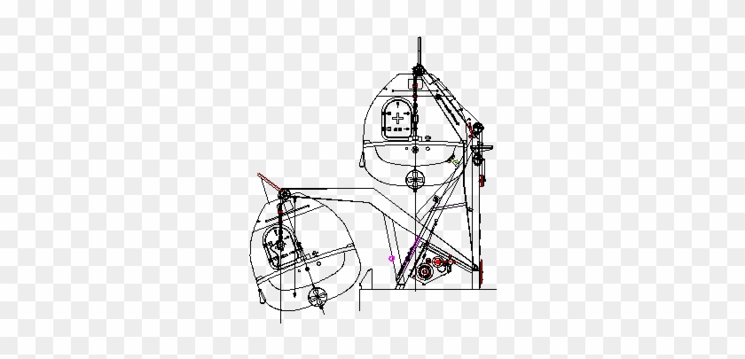 Gravity Luffing Arm Type Davit - Gravity Luffing Arm Type Davit Drawing #1662094