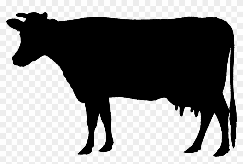 Pin By Rulochampak On Good Beef - Farm Clipart Black And White Silhouettes Cow #1662179
