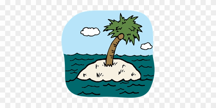 Palm, Tree, Island, Isle, Ocean, Sea - Isle Clipart #1662416