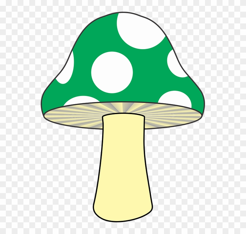 Mushroom Clipart Green Mushroom - Cartoon Green Mushroom #1662714