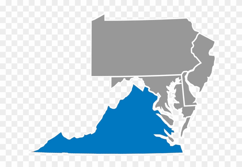 Va, De, Nj Map - Virginia Outline #1662745