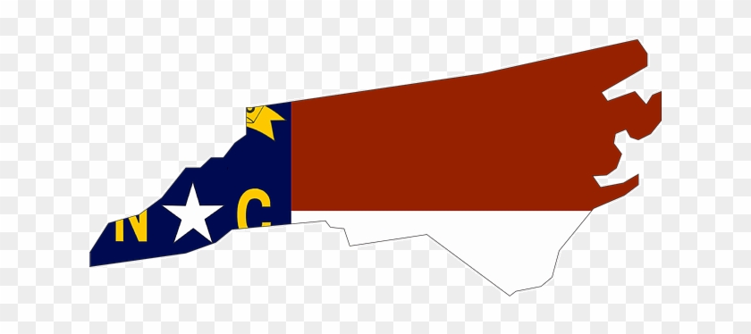 North Carolina Map And Flag - North Carolina Map With Flag #1662819