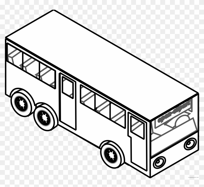 Clipart Bus Outline - Clip Art Black And White Bus #1662903