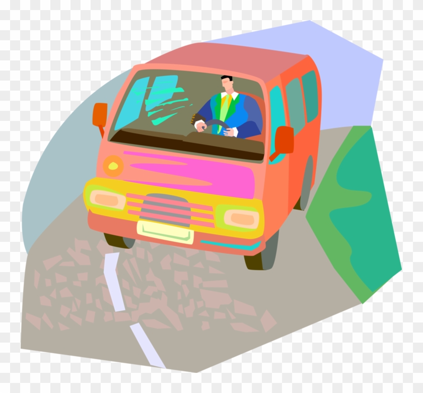 Png Download Driver Drives Image Illustration Of Motorist - Van #1662905