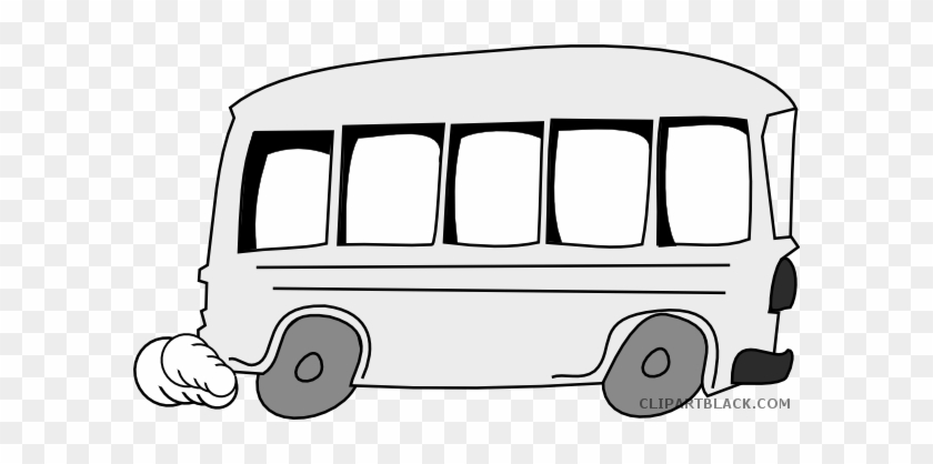 Bus Transportation Free Black White Clipart Images - Transparent Bus Clip Art #1662926