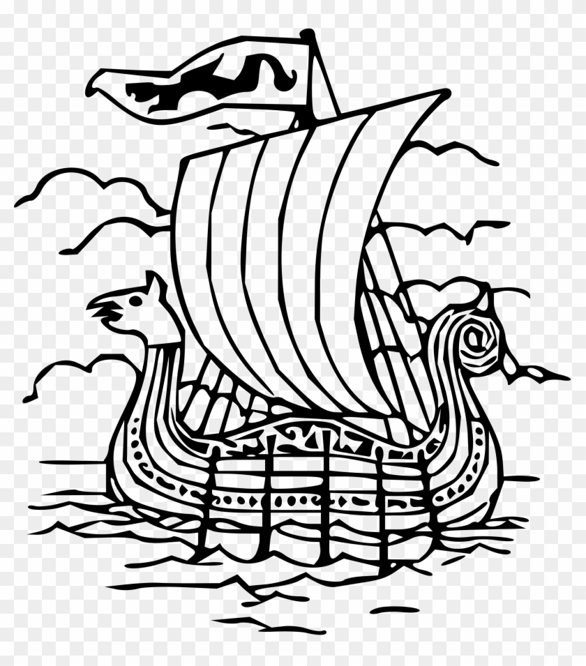 Graphic Royalty Free Stock Boat Big Image Png - Viking Ships Clip Art #1662962