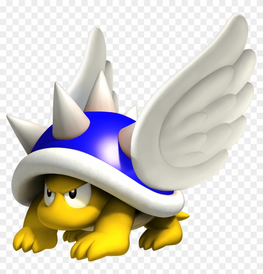 Winged Blue Spiny Super Mario - Mario Kart Shell Render #1663032