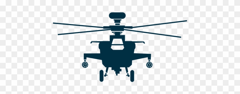 Military Helicopter Front View Silhouette Transparent - Helicopter Front View #1663064