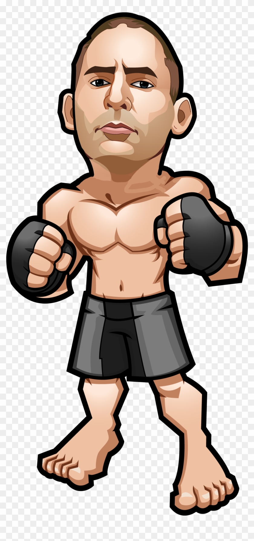 Wrestler Clipart Mma - Cartoon #1663112