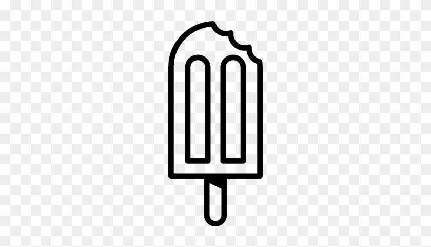 Ice Cream Stick Bite Vector - Helado Mordido #1663299