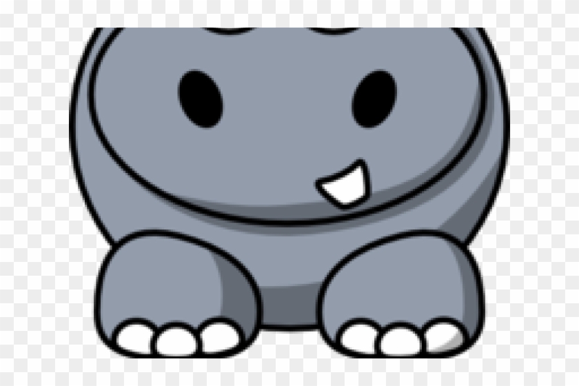 Small Clipart Hippo - Hippo Cartoon #1663314