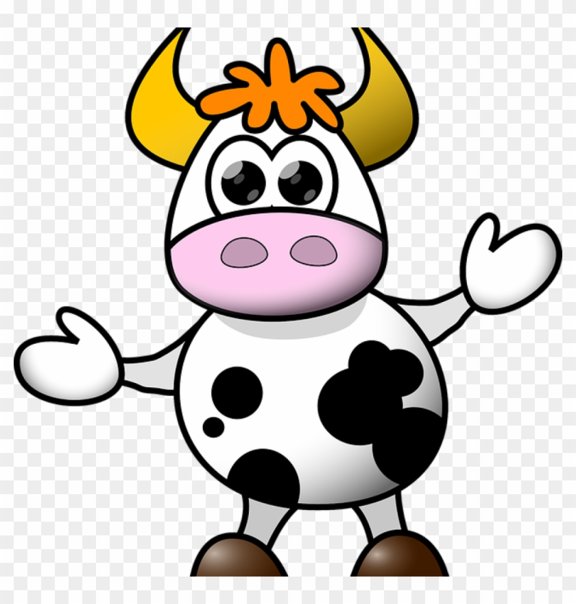 Funny Cow Clipart Cow Cartoon Funny Free Vector Graphic - Cartoon Cow #1663420
