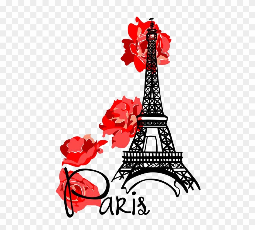 Pink Eiffel Tower Clip Art - Flower Tower Eiffel Png #1663553
