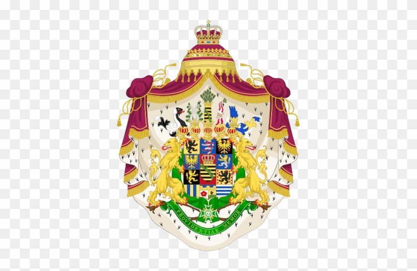 Albertine Wettin's Coat Of Arms With The Standard Arms - Kingdom Of Saxony Coat Of Arms #1663853