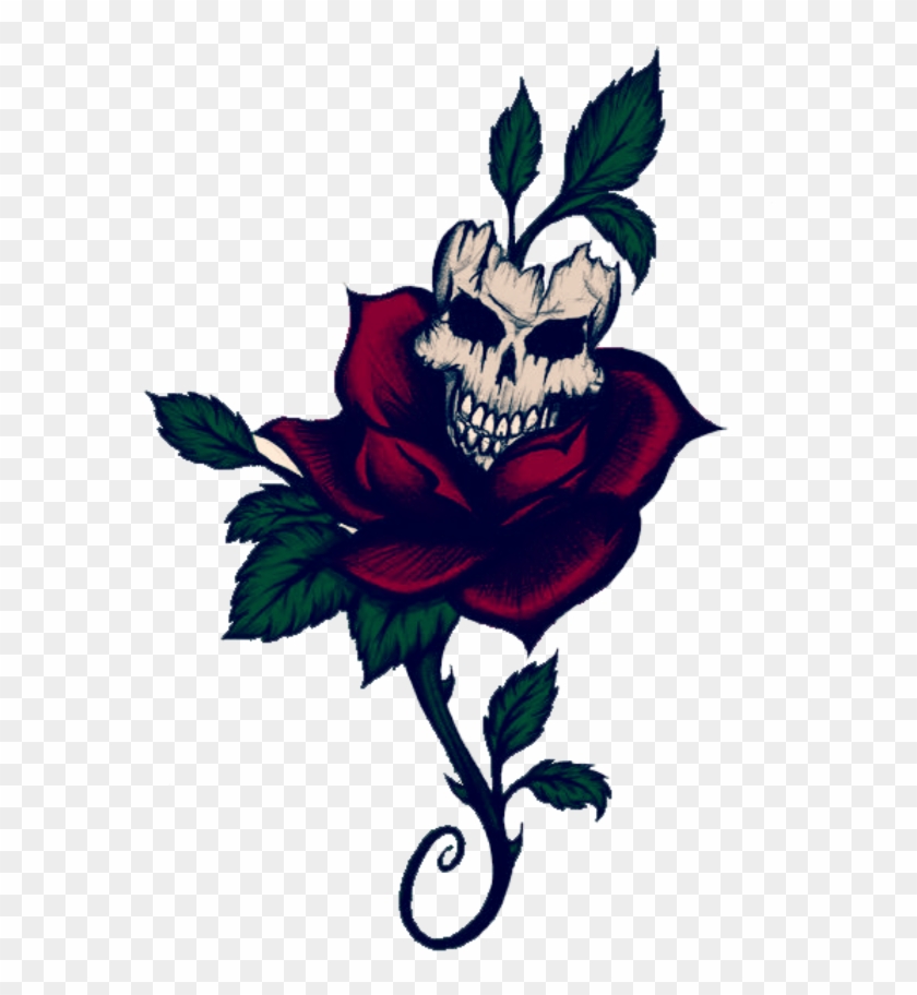 Tattoo Skull Roses Png #1663976