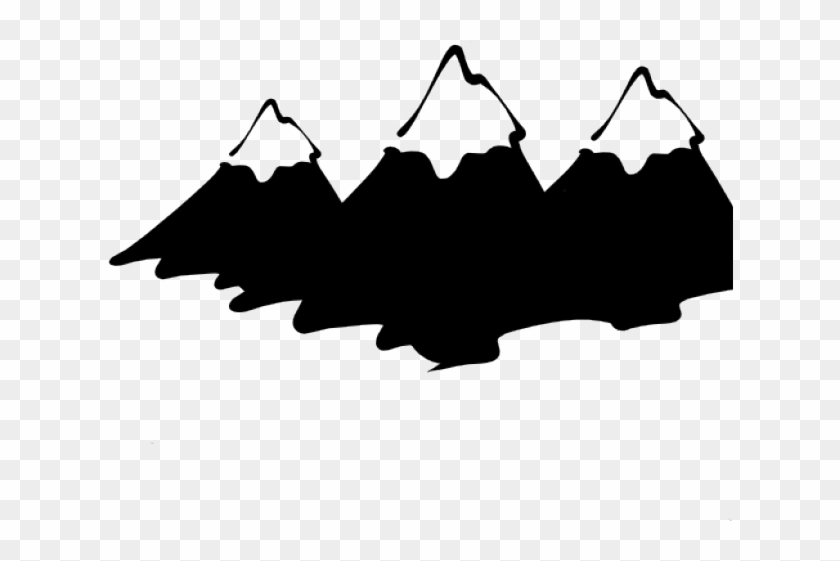 Peak Clipart Clip Art - Mountains Clip Art Black #1664027