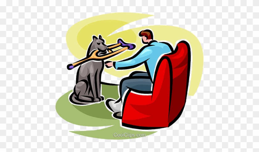 Man With A Broken Leg And Dog Royalty Free Vector Clip - Man With A Broken Leg And Dog Royalty Free Vector Clip #1664066