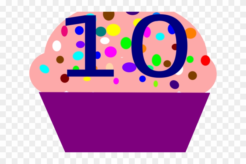 Numbers Clipart Cupcake - Clipart The Number 10 #1664274