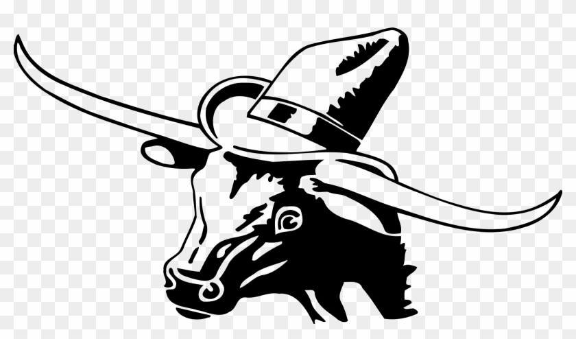 Texas Cowboy Clip Art - Texas Longhorn Cow Clip Art #1664661