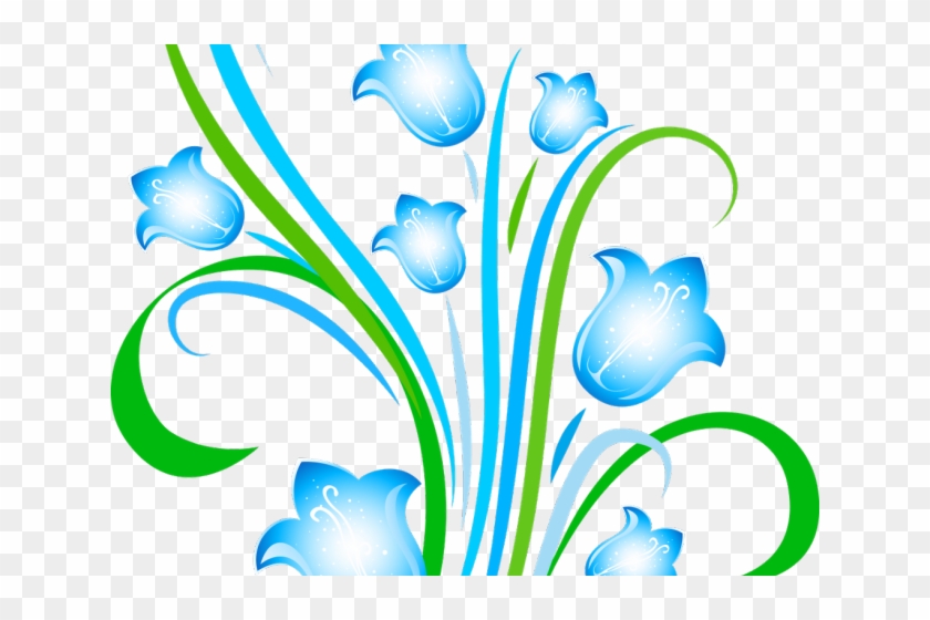 Vector Swirl Clipart Blue - Transparent Transparent Background Flower Vector Png #1664769