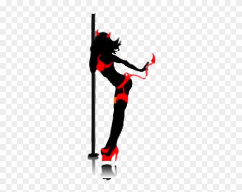 Red Burlesque Dancer Adultentertainnent Silhouette - Devil Stripper #1664776