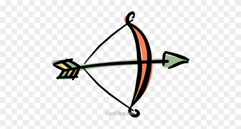 Bow & Arrow Royalty Free Vector Clip Art Illustration - Bow And Arrow #1664814