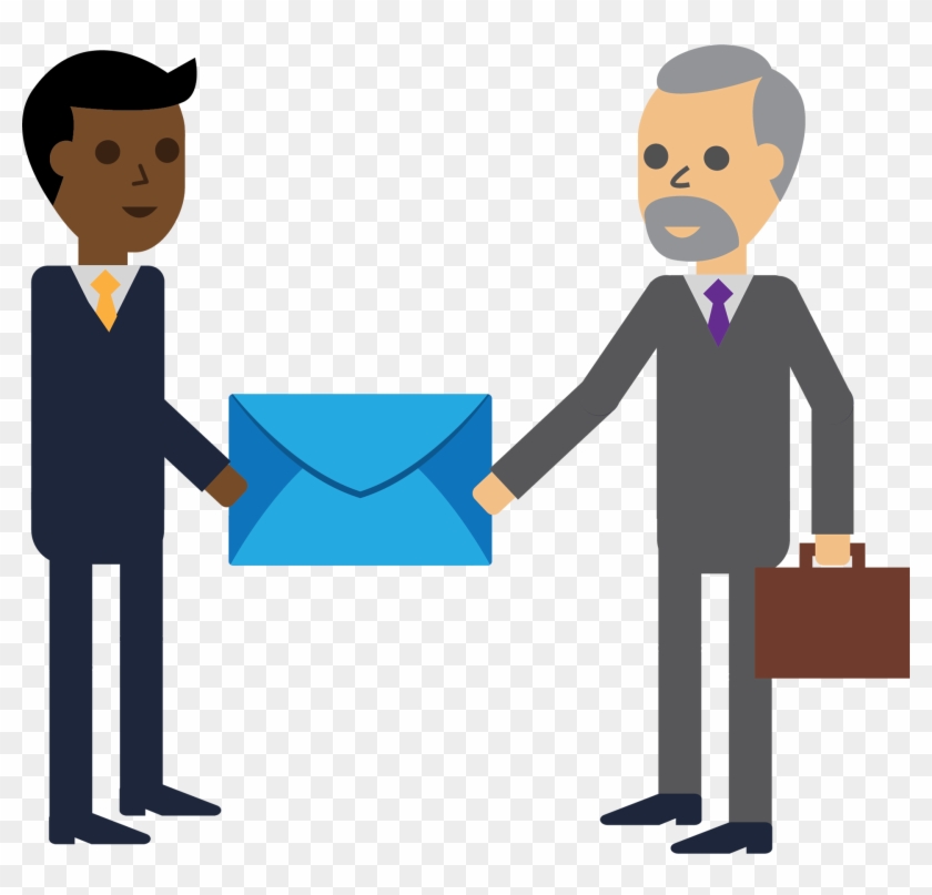 Happy Interaction Between Marketers And Subscribers - Cartoon #1664977