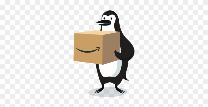 Percy Penguin Holding An Amazon Prime Box - Percy Cibc #1665204