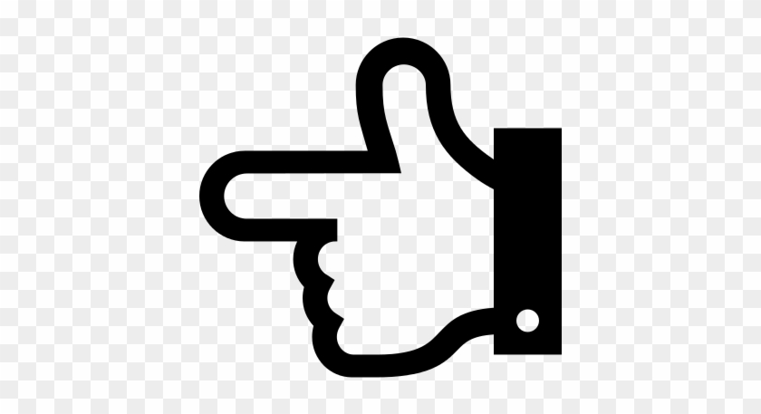 Hand With Finger Pointing To The Left Outline Vector - Hand Pointing Left Clipart #1665255