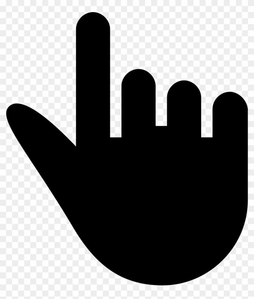 One Finger Pointing Comments - Rock Hand Png Black #1665260