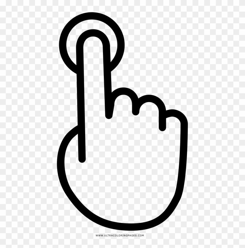 One Finger Tap Coloring Page - Tap Icon Png #1665263