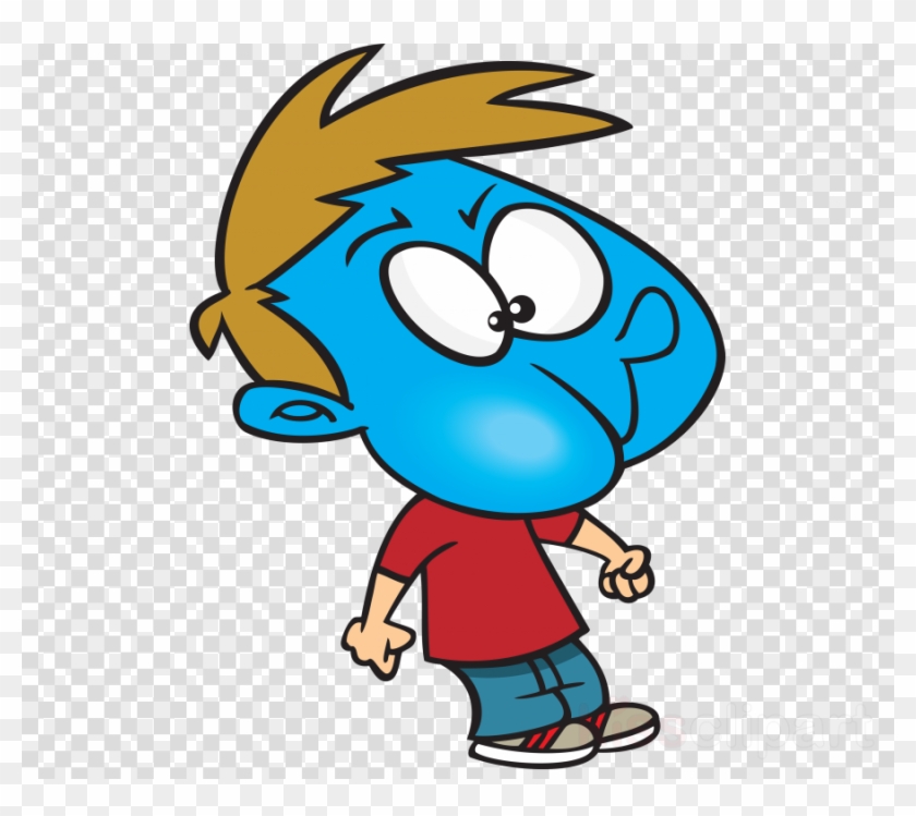 Holding Breath Blue Face Clipart Breathing Respiration - Holding Breath Blue Face Clipart Breathing Respiration #1665334