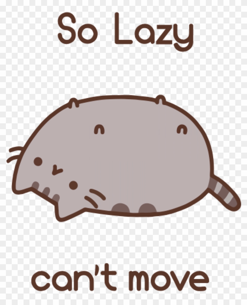 Sushi Clipart Pusheen - So Lazy Cant Move Cat #1665382