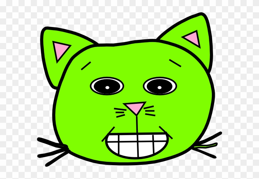 Cartoon Cat Face Outline #1665543