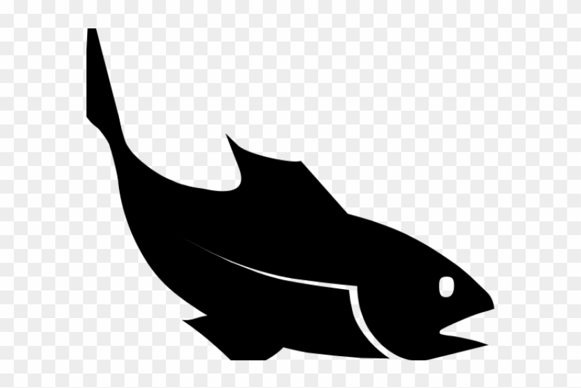 Funky Clipart Black Fish - Fish Png Clipart Black And White #1665660