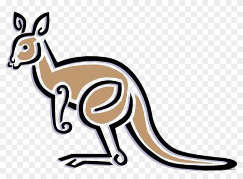 Simple Clipart Kangaroo - Kangaroo Drawing #1665885