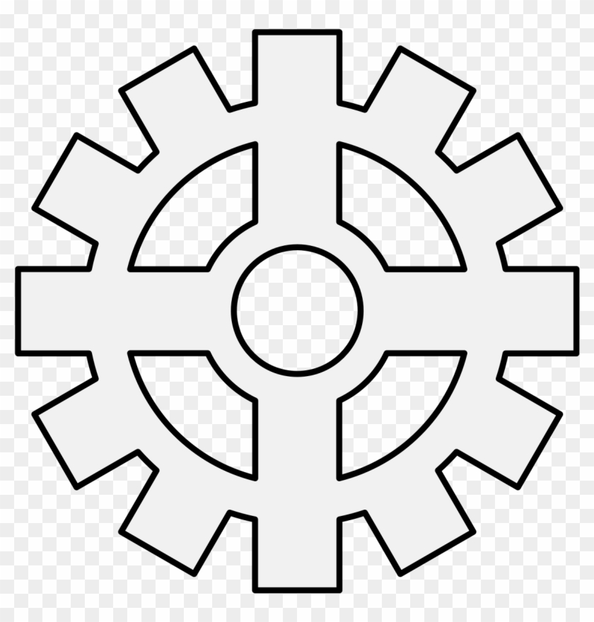 Cog-wheel - Gear Outline Vector #1666124