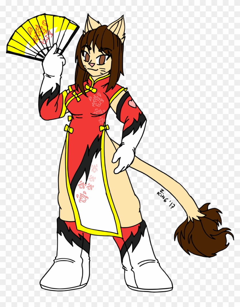 Leona Fanart In Chinese Dress - Animation Chinese Drawings #1666151