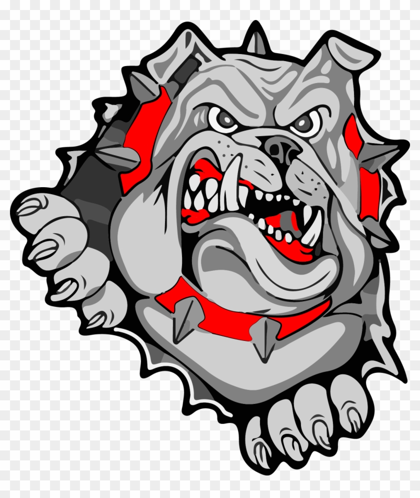 Bentley Bulldogs - Bulldog Busting Through Wall #1666155