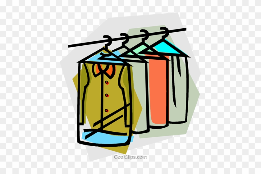 Clothes At The Dry Cleaners Royalty Free Vector Clip - Dry Cleaning Clip Art #1666269