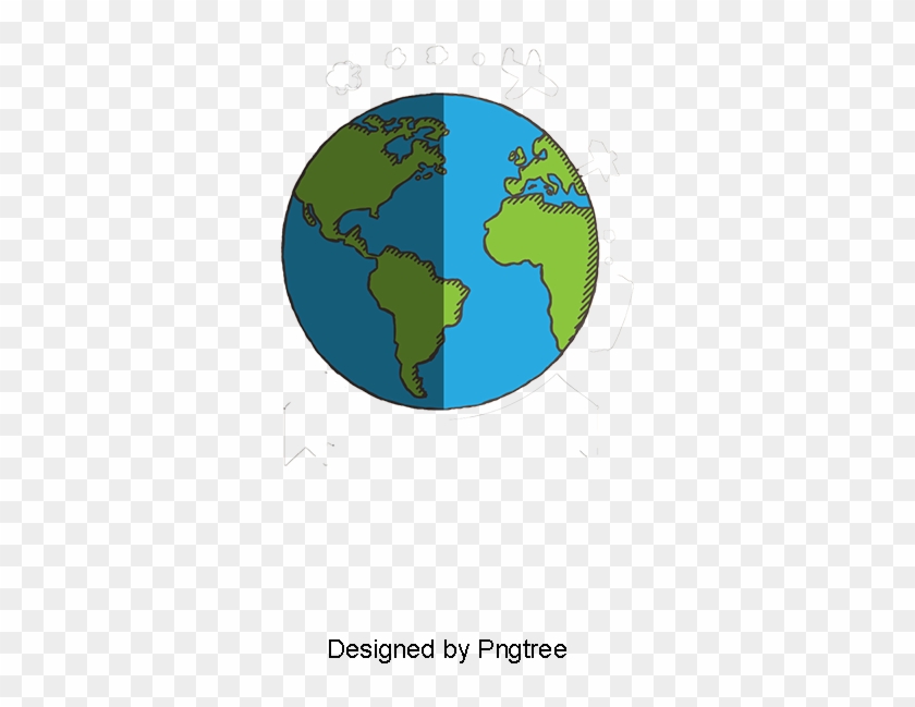 Cartoon Flat Earth, Cartoon, Flat, Earth Png And Vector - Earth #1666437