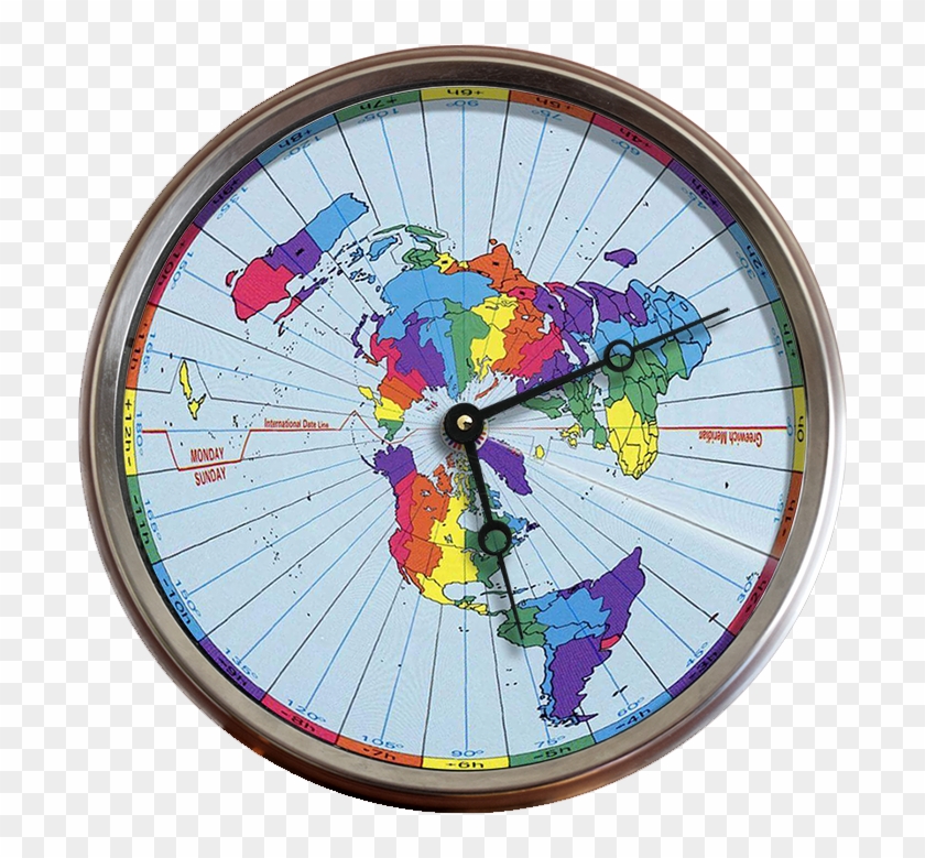 Greenwich Mean Time Zones Flat Earth Map 24 Hour Clock - Flat Earth Map With Time Zones #1666446